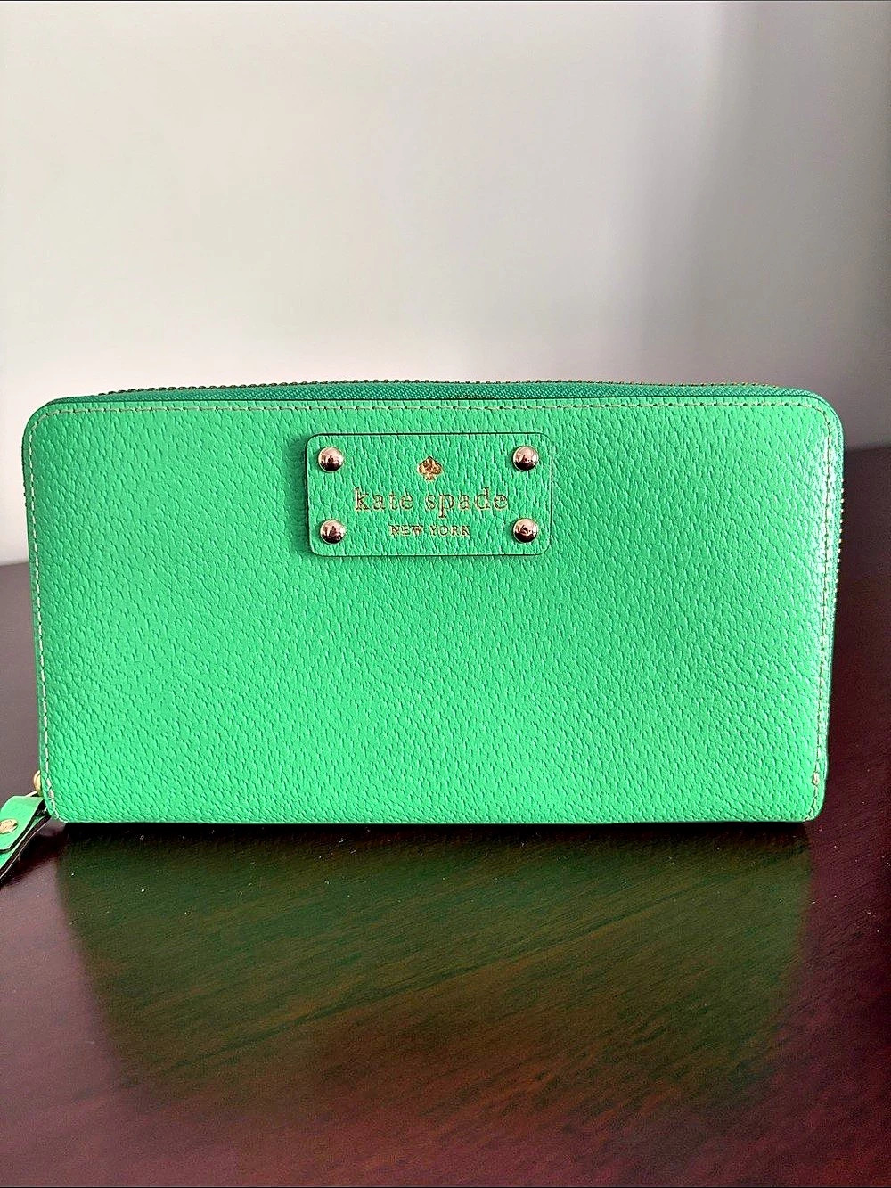 Kate Spade Zip Around Continental Wallet Green
